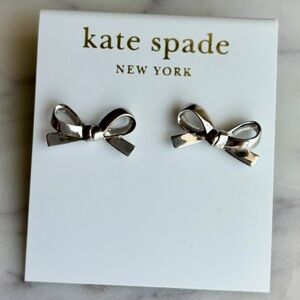 Kate Spade Silver Bow Stud Earrings
